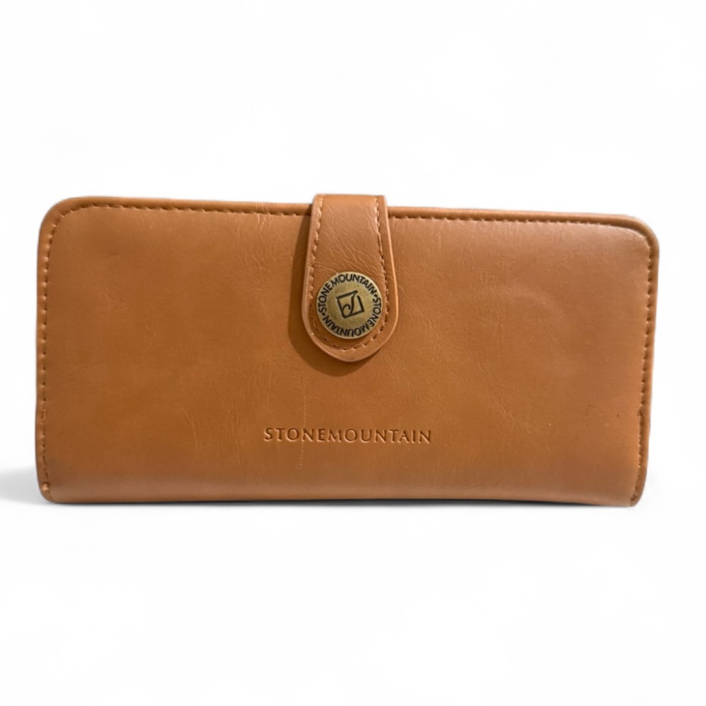 Stone Mountain Large Brown Faux Leather Wallet
with Checkbook Cover